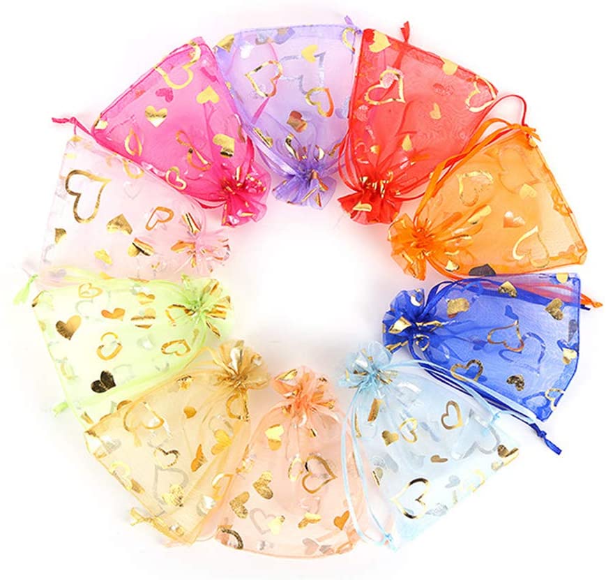 High quality clear drawstring organza jewelry packaging bag with logo sac organza