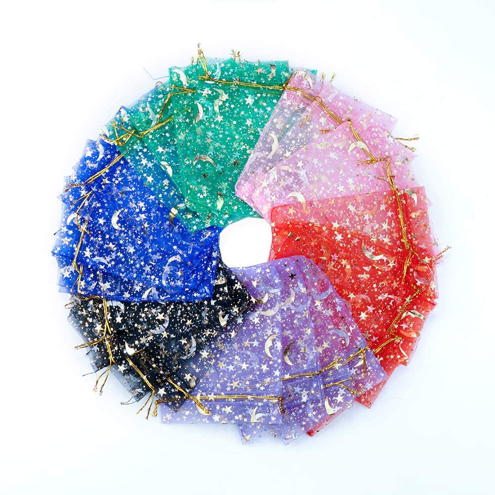 High quality clear drawstring organza jewelry packaging bag with logo sac organza