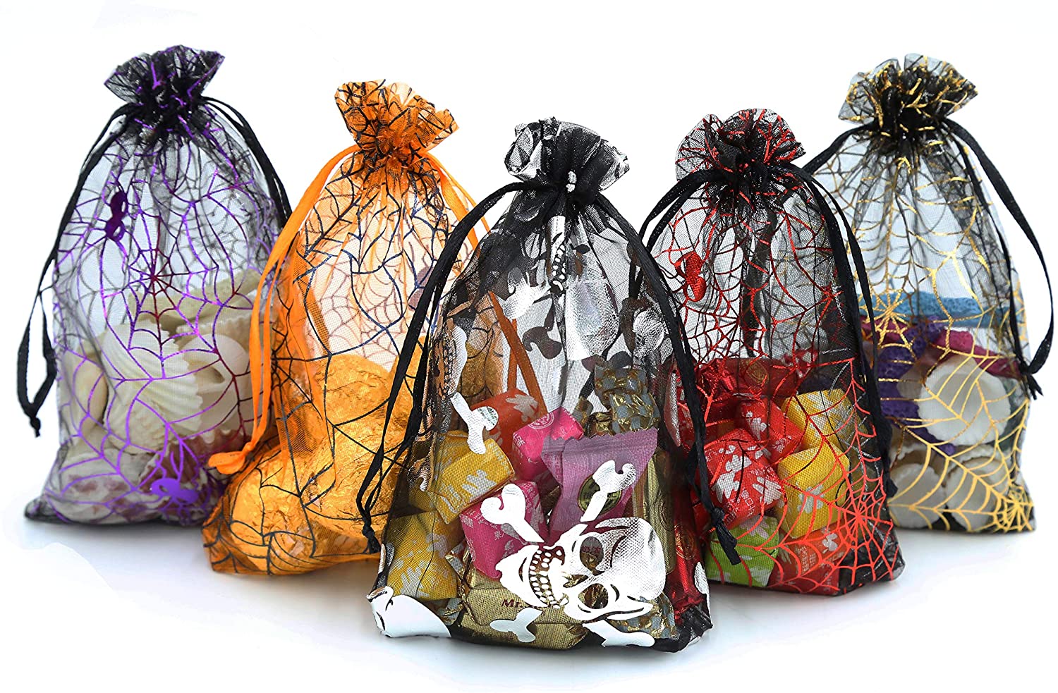 High quality clear drawstring organza jewelry packaging bag with logo sac organza